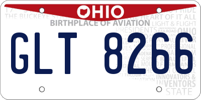 OH license plate GLT8266