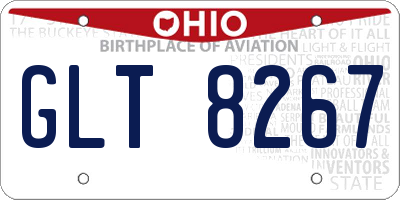 OH license plate GLT8267