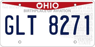 OH license plate GLT8271