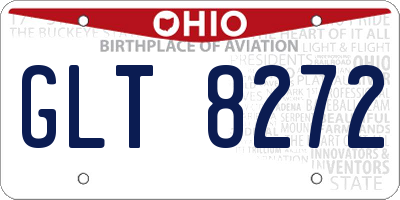 OH license plate GLT8272