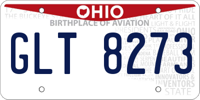 OH license plate GLT8273