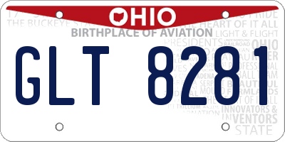 OH license plate GLT8281