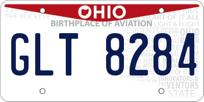 OH license plate GLT8284