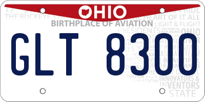 OH license plate GLT8300