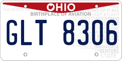 OH license plate GLT8306