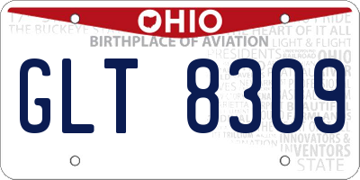 OH license plate GLT8309