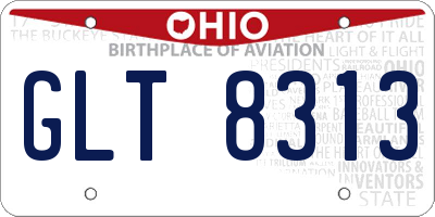 OH license plate GLT8313