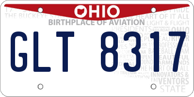 OH license plate GLT8317