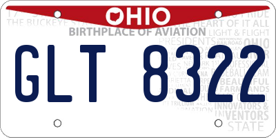 OH license plate GLT8322