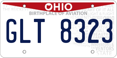 OH license plate GLT8323