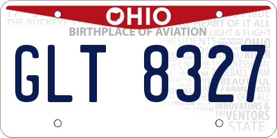 OH license plate GLT8327