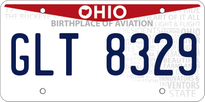 OH license plate GLT8329