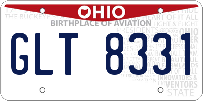 OH license plate GLT8331
