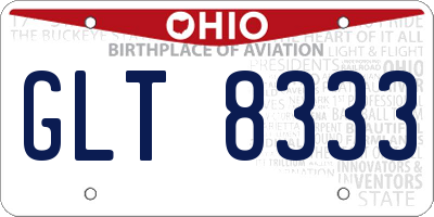 OH license plate GLT8333
