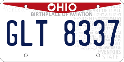 OH license plate GLT8337