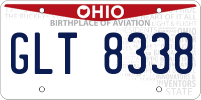 OH license plate GLT8338