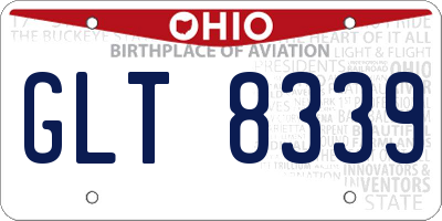 OH license plate GLT8339