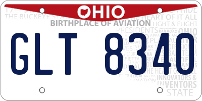 OH license plate GLT8340