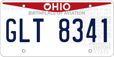 OH license plate GLT8341