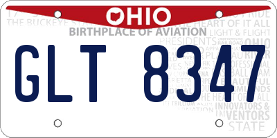 OH license plate GLT8347