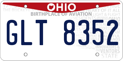 OH license plate GLT8352