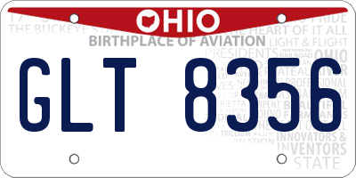 OH license plate GLT8356