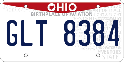 OH license plate GLT8384