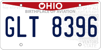 OH license plate GLT8396