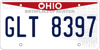 OH license plate GLT8397