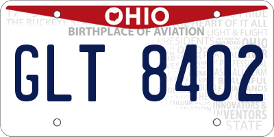 OH license plate GLT8402