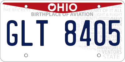 OH license plate GLT8405