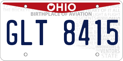 OH license plate GLT8415