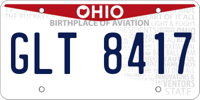 OH license plate GLT8417