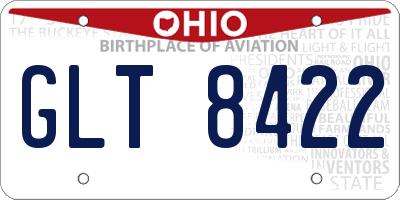 OH license plate GLT8422