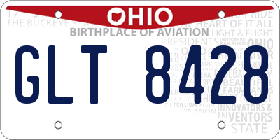 OH license plate GLT8428
