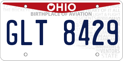OH license plate GLT8429