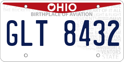 OH license plate GLT8432