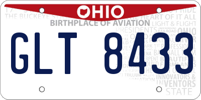 OH license plate GLT8433