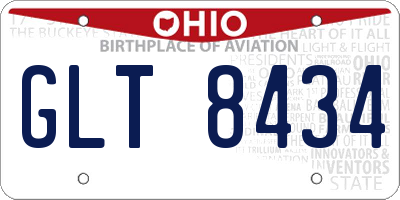 OH license plate GLT8434
