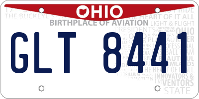 OH license plate GLT8441