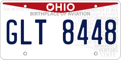 OH license plate GLT8448