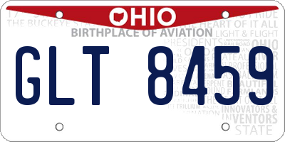 OH license plate GLT8459