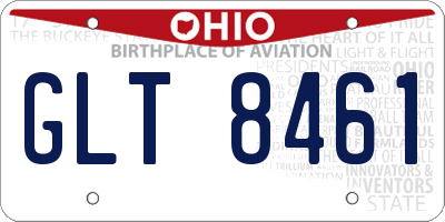 OH license plate GLT8461