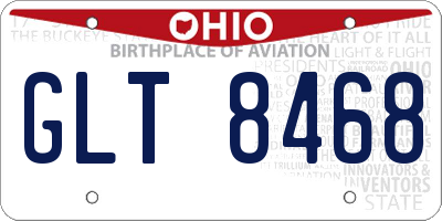 OH license plate GLT8468
