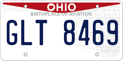 OH license plate GLT8469