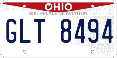 OH license plate GLT8494