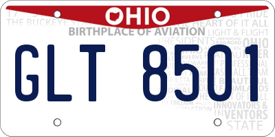 OH license plate GLT8501