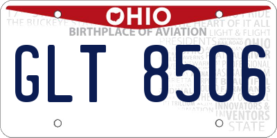 OH license plate GLT8506