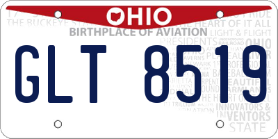 OH license plate GLT8519