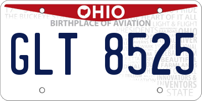 OH license plate GLT8525